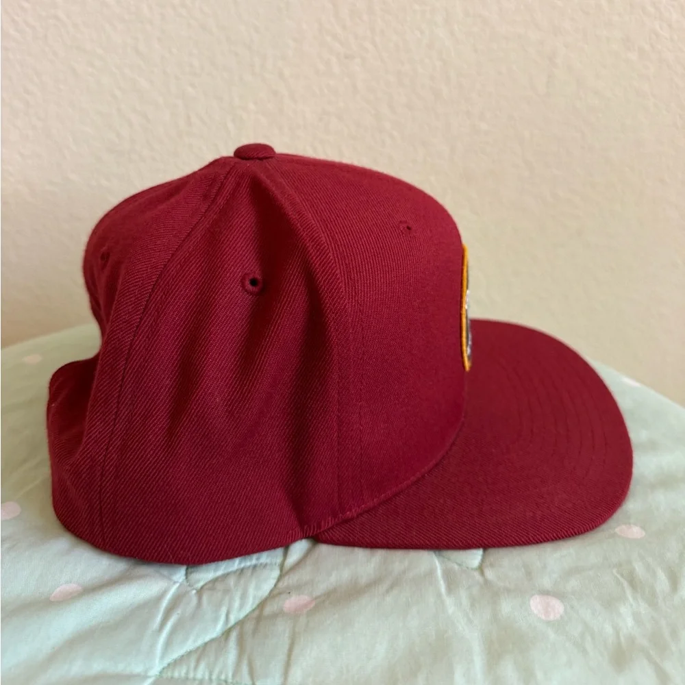 Brixton Men's Deep Red Hat with Logo Patch Snap Back